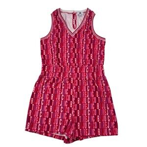 Juicy Couture Women's XL XLARGE Terry‎ Cloth Logo Romper Shorts Pink Multicolor